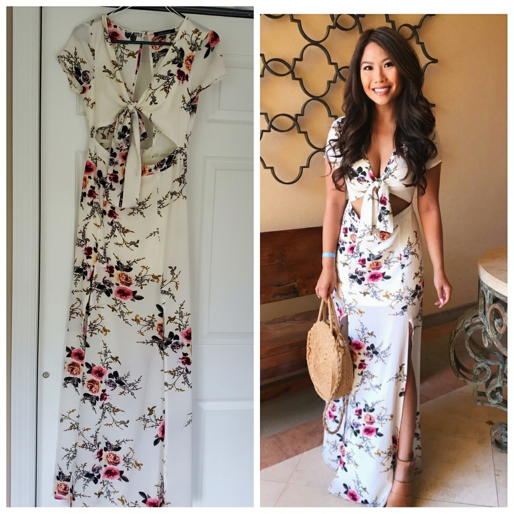 Pink lily dress, size small